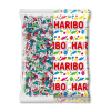 Gros conditionnement sachet de carensac haribo, qui sont des petits dragées multicolores au goût de réglsise