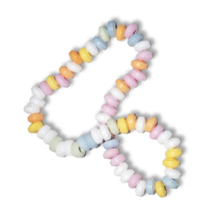 Collier de bonbon individuel multicolore
