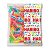 Gros conditionnement de bonbon gélatine haribo multicolores et blanc en forme de crocodile