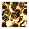 Vrac de flanbolo caramel de chez Haribo, marron et beige