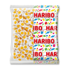 Gros conditionnement de sachet d'œufs au plat de chez Haribo de couleur jaune et blanc.