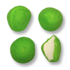 balle de golf individuelle qui sont des guimauve verte au gout de pomme verte
