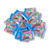 malabar bleu en individuel qui sont des chewing-gum à la barbe à papa avec des tatouage dans l'emballage