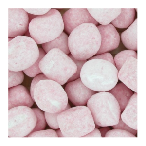 Vrac de fraisoo'bool qui sont des bonbons à machés roses à la fraise