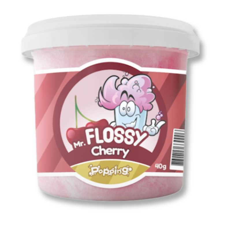 Barbe à papa Cerise Pétillante Mr. Flossy - 40g