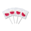 Lot de 4 sucettes individuels fraise pétillante
