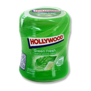 Boite de hollywood green fresh bottle verte de chewing gum à la menthe