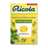 Boite de ricola citron et mélisse de couleur jaune