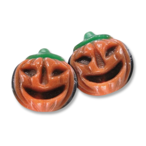 Bonbon citrouille qui sont des bonbons en forme de citrouille d'halloween orange et verte
