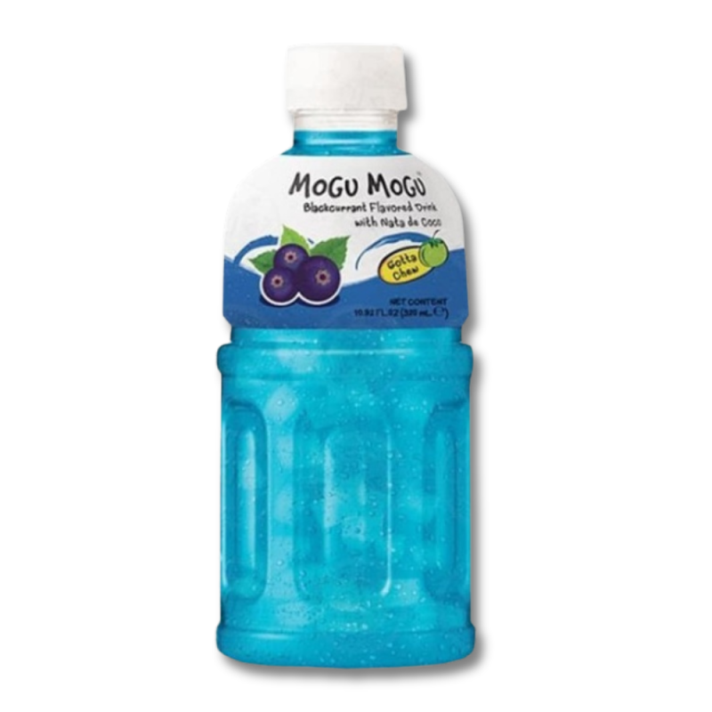 boisson mogu mogu cassis avec de la chair de noix de coco