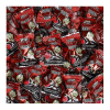 Emballages individuels des bonbons blood balls de  la marque Vidal.
