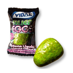 Bonbon alien egg de la marque Vidal individuel.