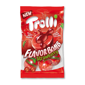 Bonbons Trolli Flavor Bomb Fraise🍓 : explosion de goût acidulé et cœur liquide gourmand !
