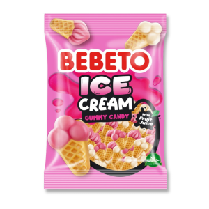Sachet emballage rose de la marque Bebeto pour les bonbons Ice Cream