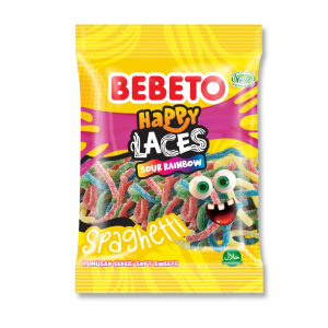 Bonbons filaires acidulés aux couleurs de l'arc-en-ciel de Bebeto