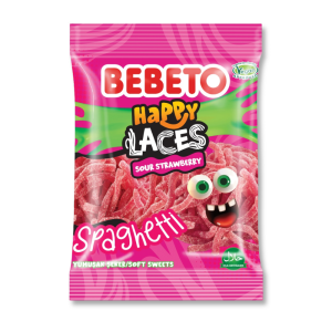 Bonbons fils goût fraise acidulée de Bebeto