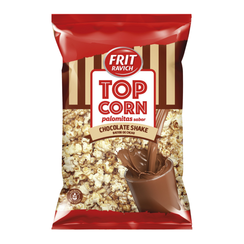 Pop corn goût milkshake chocolat de la marque Frit Ravich