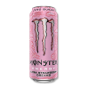 Canette rose de la marque Monster, goût fraise.