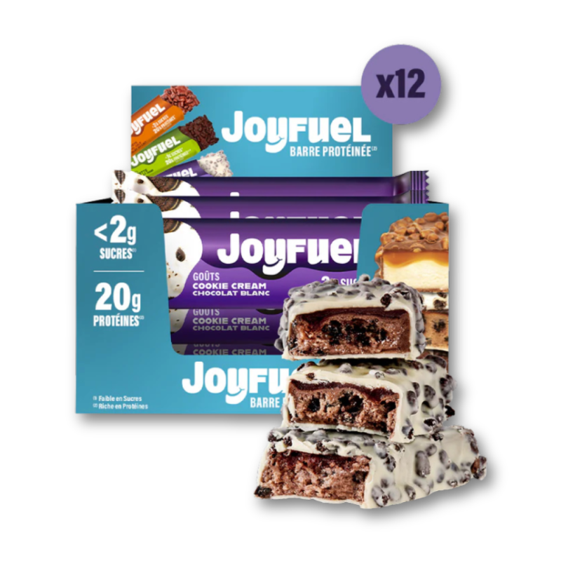 Joyfuel Barre Protéinée Chocolat Blanc Cookie & Cream - 55g