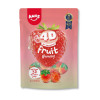 sachet de 120g de la marque Amos il contient des bonbons gout fraise et couleur rouge