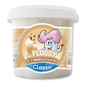 Pot barbe à papa gout frappucino. Pot barbe à papa de la marque mr flossy.